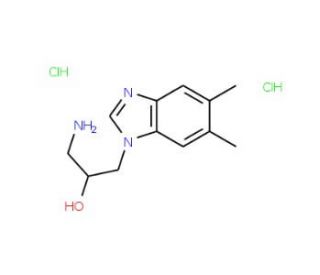 1-amino-3-(5,6-dimethyl-1H-1,3-benzodiazol-1-yl)propan-2-ol dihydrochloride - chemical structure image