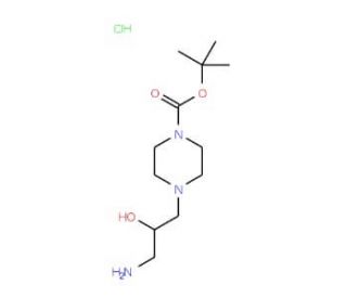 1-Amino-3-N-(4&prime;-Boc-piperazinyl)-2-propanol hydrochloride (CAS 1189425-54-4) - chemical structure image