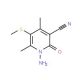 1-amino-4,6-dimethyl-5-(methylthio)-2-oxo-1,2-dihydropyridine-3-carbonitrile (CAS 120456-35-1) - chemical structure image