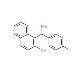 1-[Amino-(4-fluoro-phenyl)-methyl]-naphthalen-2-ol (CAS 714953-86-3) - chemical structure image