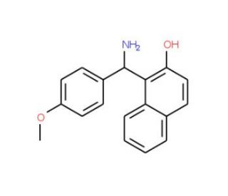 1-[Amino-(4-methoxy-phenyl)-methyl]-naphthalen-2-ol (CAS 6271-13-2) - chemical structure image
