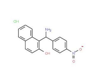 1-[Amino-(4-nitro-phenyl)-methyl]-naphthalen-2-ol (CAS 791586-37-3) - chemical structure image