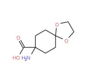 1-Amino-4-oxocyclohexanecarboxylic acid ethylene ketal (CAS 54621-18-0) - chemical structure image