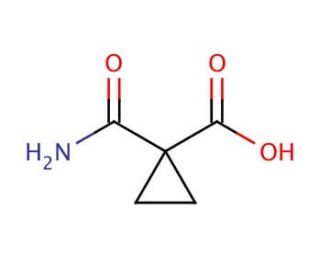 1-(Aminocarbonyl)-1-cyclopropanecarboxylic acid (CAS 6914-74-5) - chemical structure image