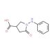 1-anilino-5-oxopyrrolidine-3-carboxylic acid - chemical structure image