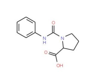 1-(anilinocarbonyl)pyrrolidine-2-carboxylic acid (CAS 73096-22-7) - chemical structure image