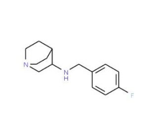 (1-Aza-bicyclo[2.2.2]oct-3-yl)-(4-fluoro-benzyl)-amine - chemical structure image