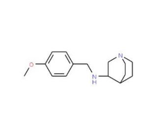 (1-Aza-bicyclo[2.2.2]oct-3-yl)-(4-methoxy-benzyl)-amine - chemical structure image