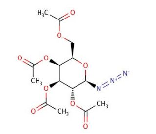 1-Azido-1-deoxy-&beta;-D-glucopyranoside tetraacetate (CAS 13992-25-1) - chemical structure image