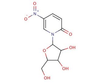 1-(b-D-Ribofuranosyl)-5-nitropyridine-2-one (CAS 59892-36-3) - chemical structure image