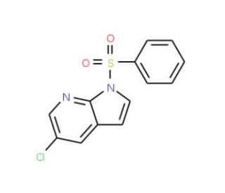 1-Benzenesulfonyl-5-chloro-1H-pyrrolo[2,3-b]pyridine (CAS 1015608-87-3) - chemical structure image