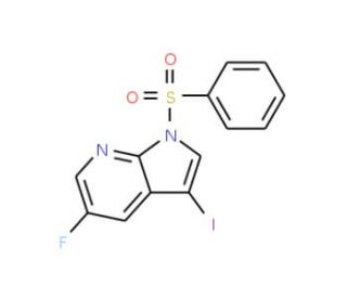 1-Benzenesulfonyl-5-fluoro-3-iodo-1H-pyrrolo[2,3-b]pyridine - chemical structure image