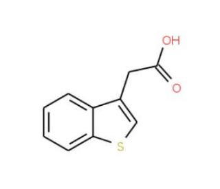 1-Benzothiophen-3-ylacetic acid (CAS 1131-09-5) - chemical structure image