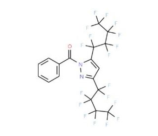 1-Benzoyl-3,5-bis(nonafluorobutyl)pyrazole (CAS 231630-89-0) - chemical structure image