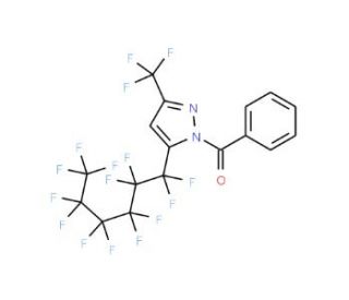 1-Benzoyl-5(3)-(perfluorohexyl)-3(5)-(trifluoromethyl)pyrazole - chemical structure image