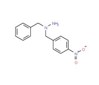 1-Benzyl-1-(4-nitrobenzyl)hydrazine - chemical structure image