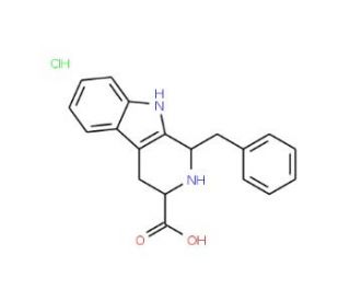 1-Benzyl-2,3,4,9-tetrahydro-1H-beta-carboline-3-carboxylic acid hydrochloride - chemical structure image