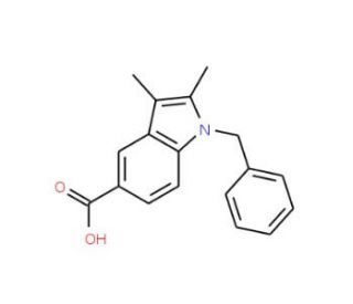 1-Benzyl-2,3-dimethyl-1H-indole-5-carboxylic acid (CAS 313498-12-3) - chemical structure image
