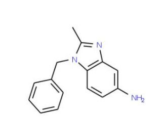 1-Benzyl-2-methyl-1H-1,3-benzimidazol-5-amine (CAS 14624-97-6) - chemical structure image