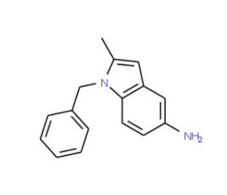 1-Benzyl-2-methyl-1H-indol-5-ylamine - chemical structure image