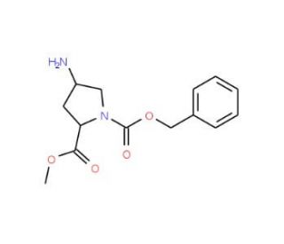 1-benzyl 2-methyl (2S,4R)-4-aminopyrrolidine-1,2-dicarboxylate - chemical structure image