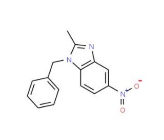 1-Benzyl-2-methyl-5-nitro-1H-1,3-benzimidazole (CAS 14624-88-5) - chemical structure image