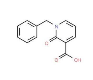 1-Benzyl-2-oxo-1,2-dihydropyridine-3-carboxylic acid (CAS 89960-36-1) - chemical structure image