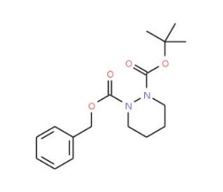 1-Benzyl 2-(tert-butyl) tetrahydro-1,2-pyridazinedicarboxylate - chemical structure image