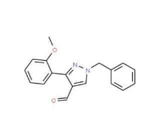 1-benzyl-3-(2-methoxyphenyl)-1H-pyrazole-4-carbaldehyde - chemical structure image