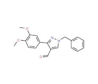 1-Benzyl-3-(3,4-dimethoxyphenyl)-1H-pyrazole-4-carbaldehyde - chemical structure image