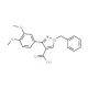1-benzyl-3-(3,4-dimethoxyphenyl)-1H-pyrazole-4-carboxylic acid - chemical structure image