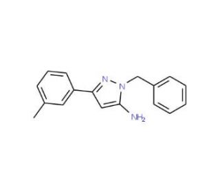 1-benzyl-3-(3-methylphenyl)-1H-pyrazol-5-amine - chemical structure image
