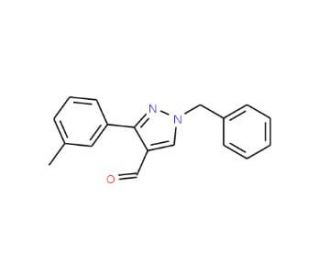 1-benzyl-3-(3-methylphenyl)-1H-pyrazole-4-carbaldehyde - chemical structure image