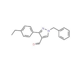 1-benzyl-3-(4-ethylphenyl)-1H-pyrazole-4-carbaldehyde - chemical structure image
