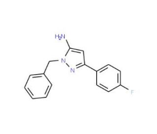 1-benzyl-3-(4-fluorophenyl)-1H-pyrazol-5-amine - chemical structure image