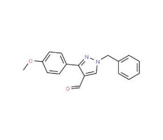 1-Benzyl-3-(4-methoxyphenyl)-1H-pyrazole-4-carbaldehyde - chemical structure image