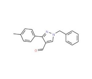 1-benzyl-3-(4-methylphenyl)-1H-pyrazole-4-carbaldehyde - chemical structure image