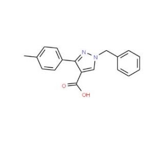 1-benzyl-3-(4-methylphenyl)-1H-pyrazole-4-carboxylic acid - chemical structure image