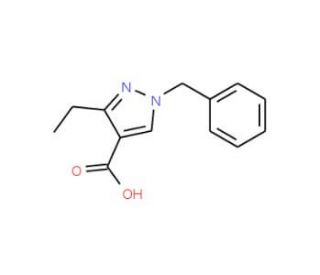 1-benzyl-3-ethyl-1H-pyrazole-4-carboxylic acid - chemical structure image