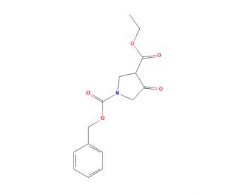 1-Benzyl 3-ethyl 4-oxopyrrolidine-1,3-dicarboxylate (CAS 51814-19-8) - chemical structure image