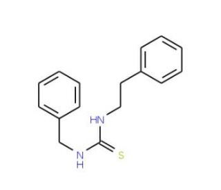 1-Benzyl-3-phenethyl-2-thiourea (CAS 35653-54-4) - chemical structure image
