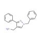 (1-benzyl-3-phenyl-1H-pyrazol-4-yl)methylamine - chemical structure image