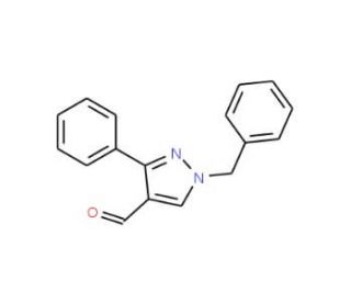 1-Benzyl-3-phenyl-1H-pyrazole-4-carbaldehyde - chemical structure image