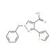 1-benzyl-3-thien-2-yl-1H-pyrazole-4-carboxylic acid - chemical structure image