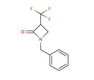 1-Benzyl-3-trifluoromethyl-2-azetidinone (CAS 480438-91-3) - chemical structure image