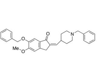 1-Benzyl-4-[(6-benzyloxy-5-methoxy-1-indanone)-2-ylidenyl methylpiperidine (CAS 1076198-90-7) - chemical structure image