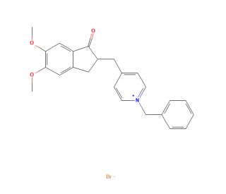 1-Benzyl-4-(5,6-dimethoxy-1-oxoindan-2-yl)methylpyridinium Bromide (CAS 231283-82-2) - chemical structure image