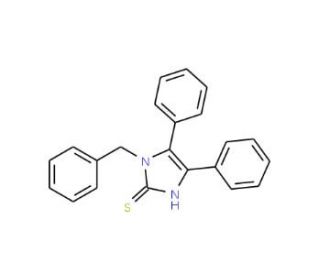 1-benzyl-4,5-diphenyl-1H-imidazole-2-thiol (CAS 15061-34-4) - chemical structure image