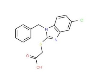 (1-Benzyl-5-chloro-1H-benzoimidazol-2-ylsulfanyl)-acetic acid - chemical structure image