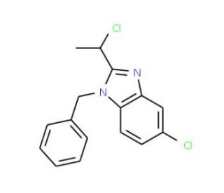 1-benzyl-5-chloro-2-(1-chloroethyl)-1H-benzimidazole - chemical structure image